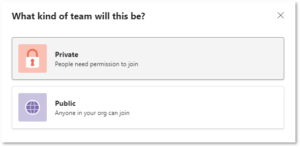 What kind of team: private or public?