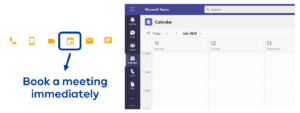 Find contacts in Microsoft Teams and book a meeting